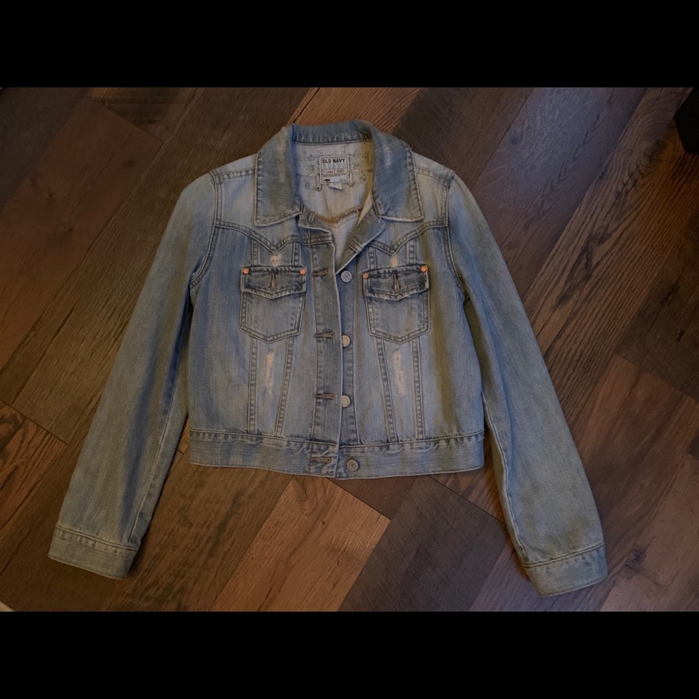 Old Navy distressed Jean jacket